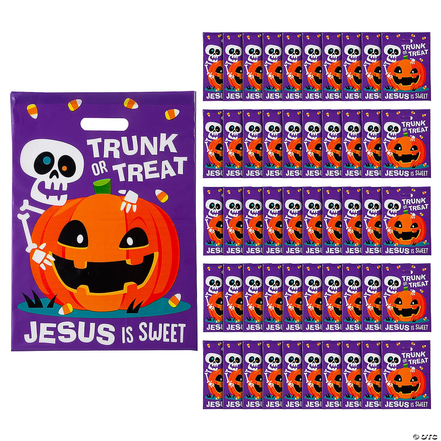 12 1/2" x 17" Bulk Religious Trunk-or-Treat Plastic Goody Bags - 50 Pc. 1 12 1/2" x 17" Bulk Religious Trunk-or-Treat Plastic Goody Bags - 50 Pc.
