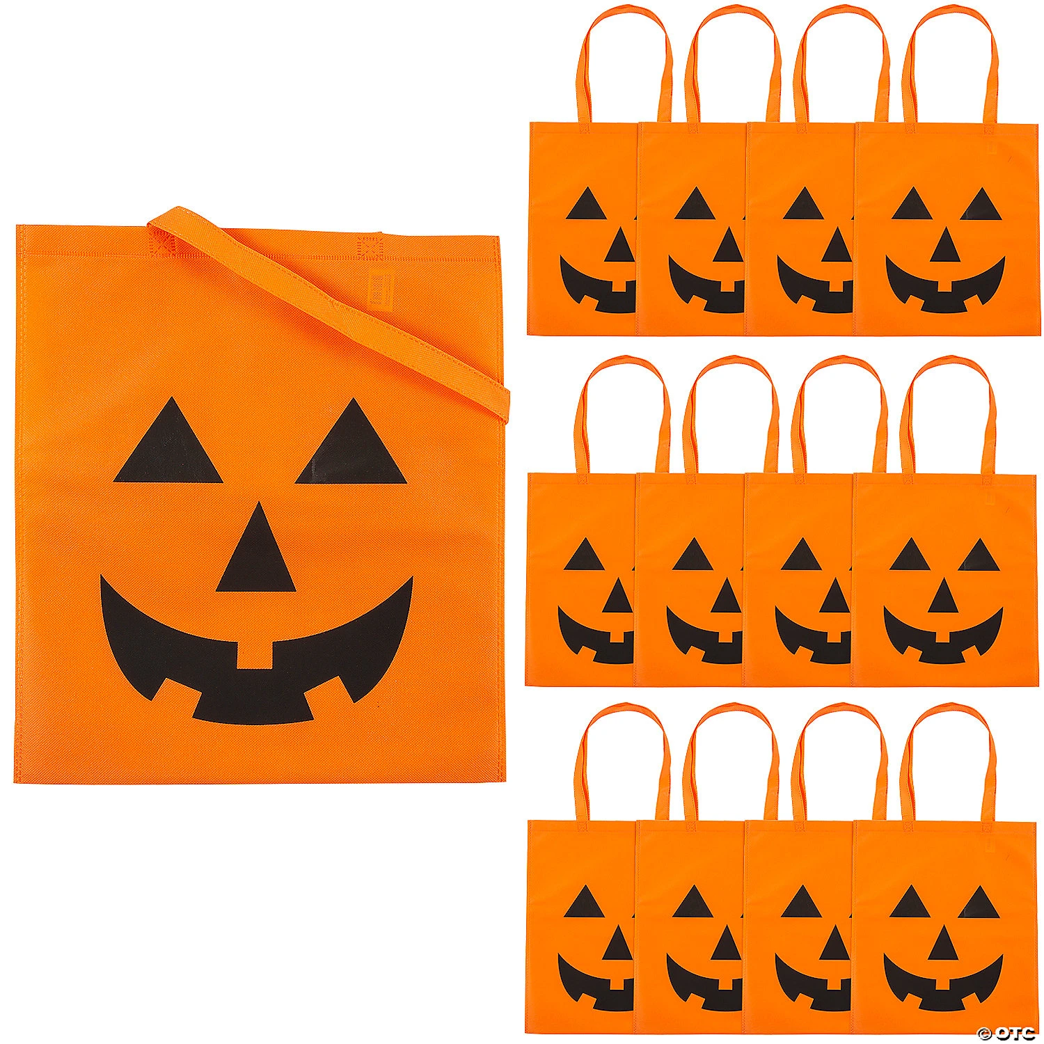 15" x 16 1/2" Large Jack-O’-Lantern Tote Bags - 12 Pc. 1 15" x 16 1/2" Large Jack-O’-Lantern Tote Bags - 12 Pc.