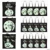 15" x 17" Large Nonwoven Glow-in-the-Dark Halloween Tote Bags - 12 Pc.