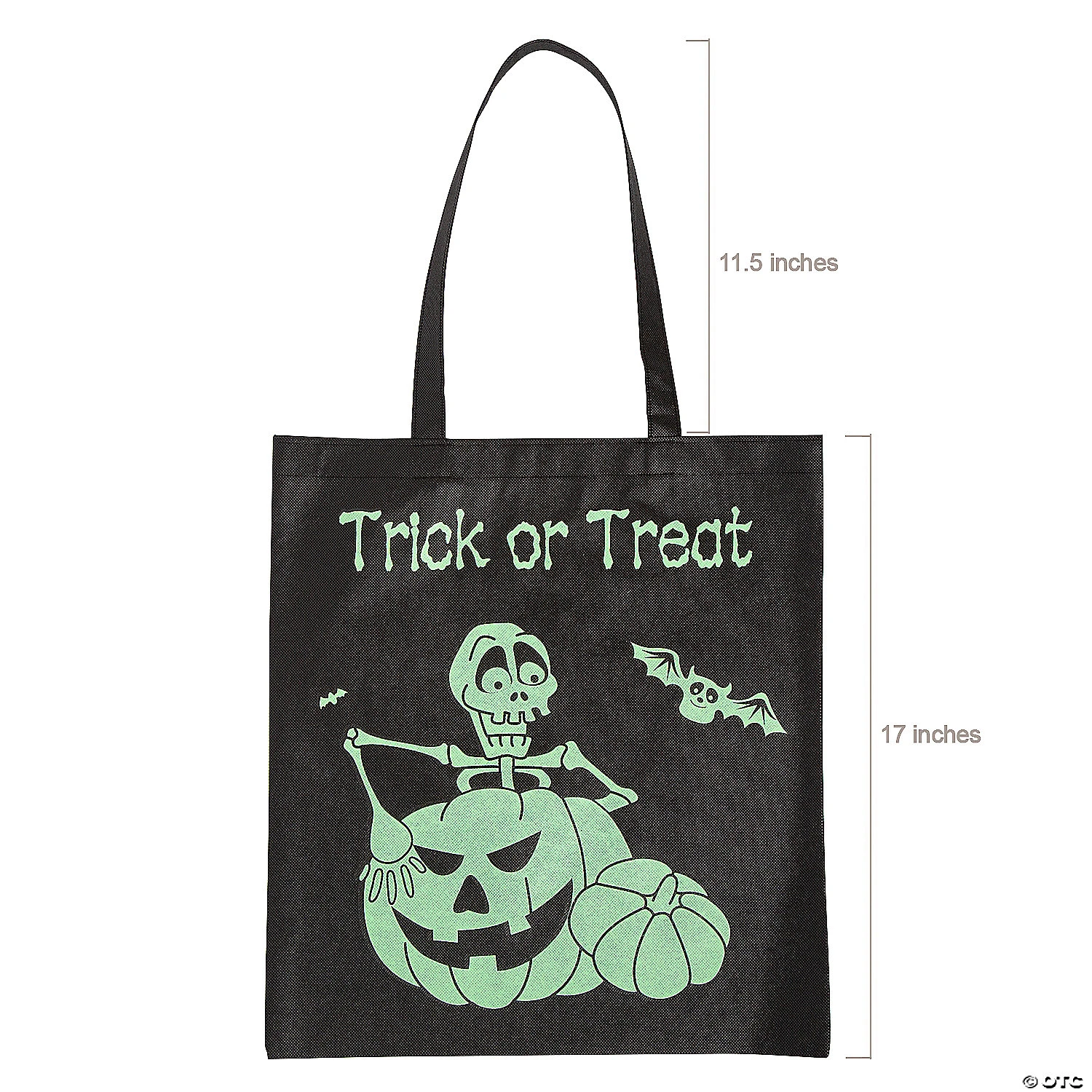 15" x 17" Large Nonwoven Glow-in-the-Dark Halloween Tote Bags - 12 Pc. 2 15" x 17" Large Nonwoven Glow-in-the-Dark Halloween Tote Bags - 12 Pc. - Image 2