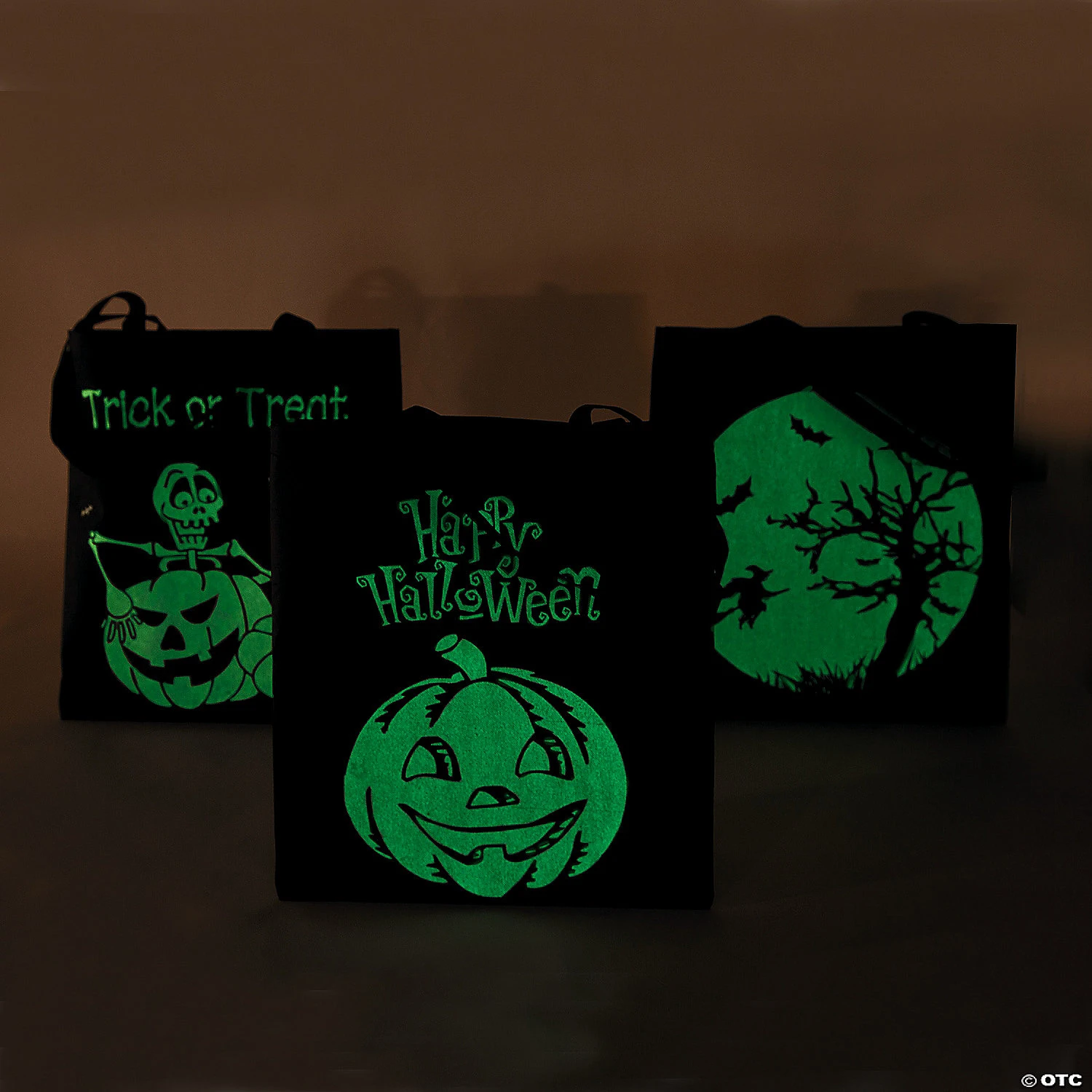 15" x 17" Large Nonwoven Glow-in-the-Dark Halloween Tote Bags - 12 Pc. 3 15" x 17" Large Nonwoven Glow-in-the-Dark Halloween Tote Bags - 12 Pc. - Image 3