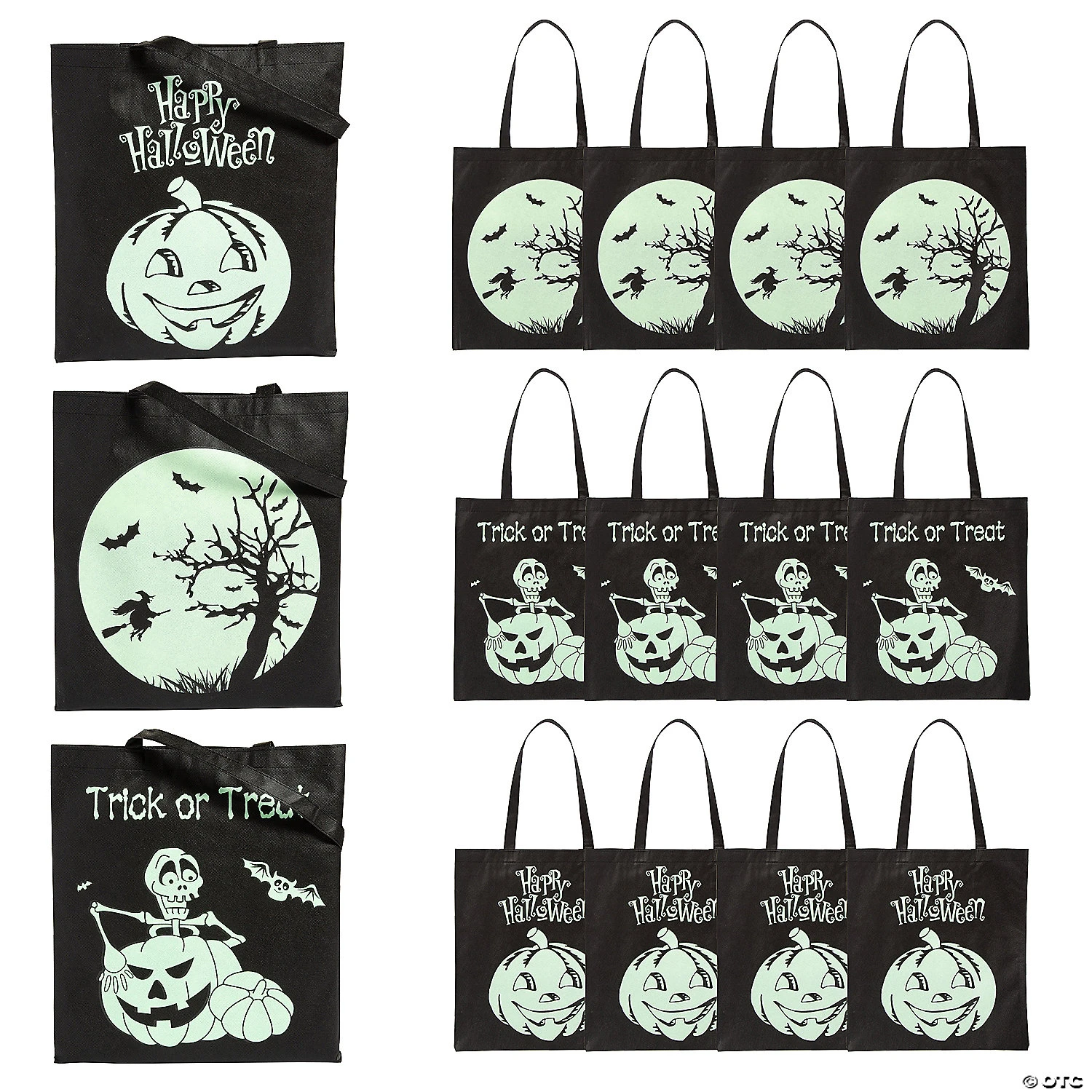 15" x 17" Large Nonwoven Glow-in-the-Dark Halloween Tote Bags - 12 Pc. 1 15" x 17" Large Nonwoven Glow-in-the-Dark Halloween Tote Bags - 12 Pc.