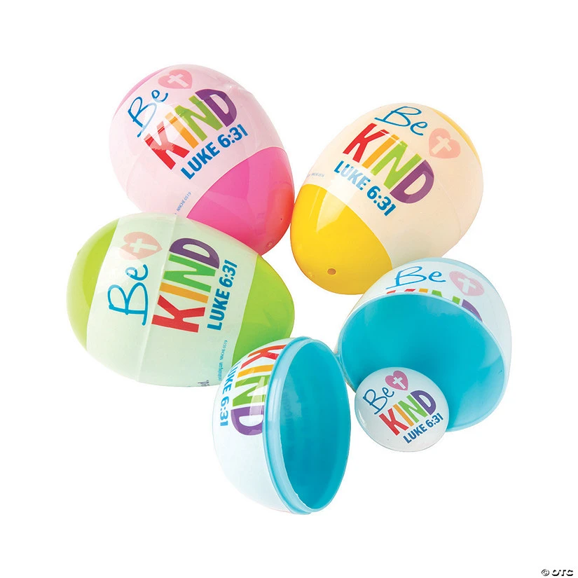 2 1/2" Acts of Kindness Mini Button-Filled Plastic Easter Eggs - 24 Pc. 1 2 1/2" Acts of Kindness Mini Button-Filled Plastic Easter Eggs - 24 Pc.