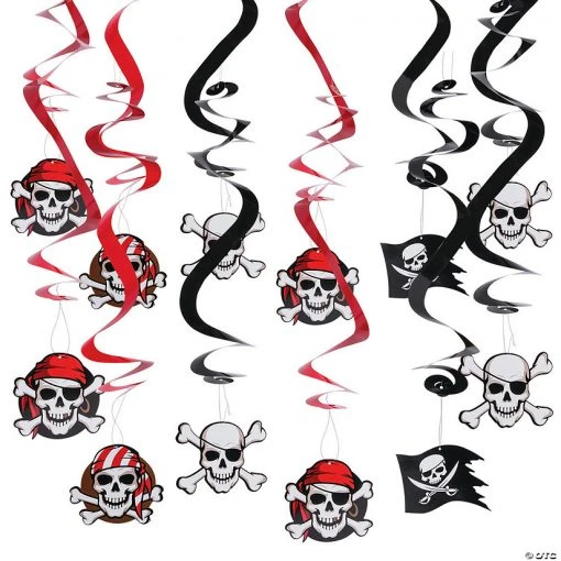 27" Pirate Hanging Swirl Decorations - 12 Pc. -Halloween sale2024 27 pirate hanging swirl decorations 12 pc 13806651