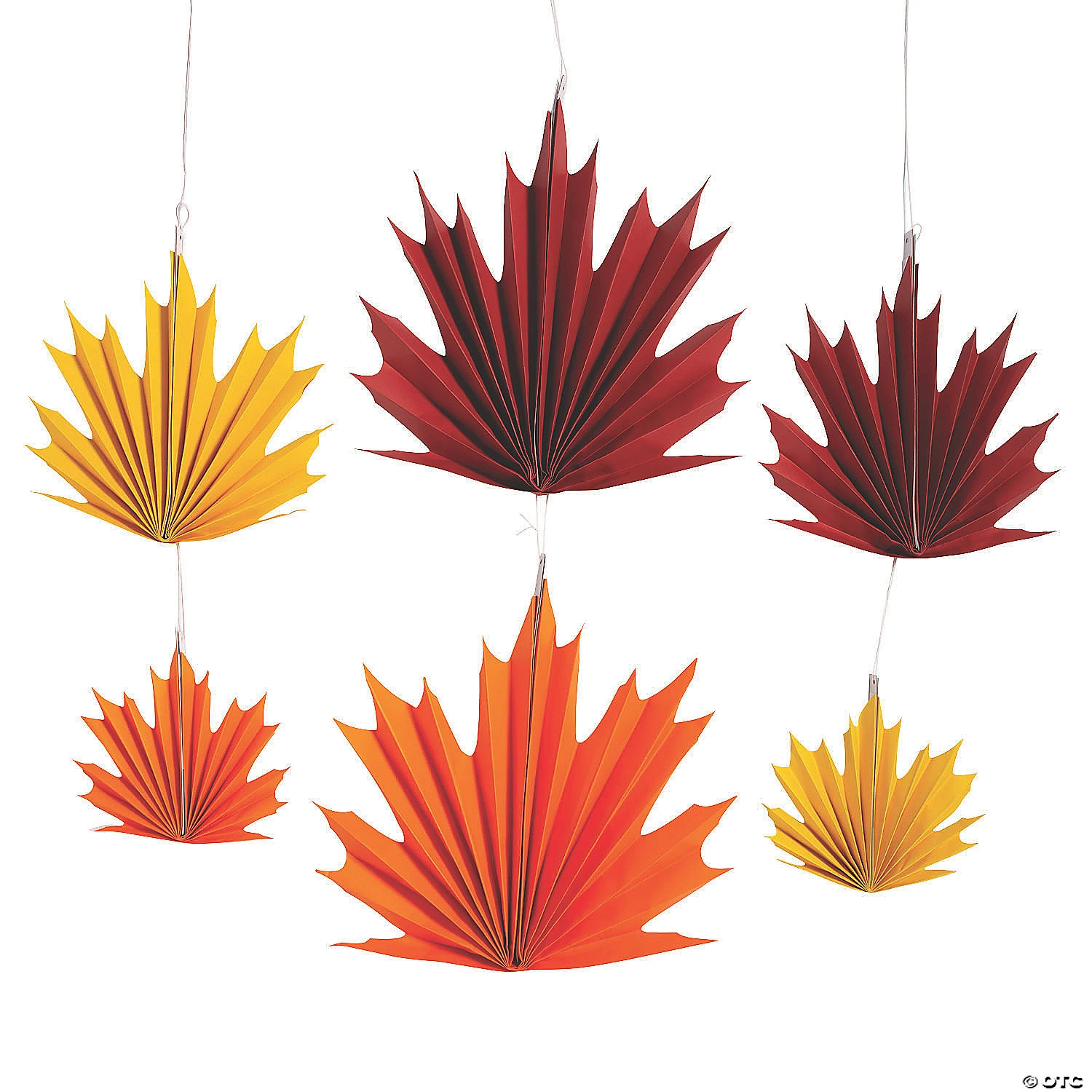 8 1/2" - 17 1/2" Fall Leaves Ceiling Decorations - 6 Pc. 1 8 1/2" - 17 1/2" Fall Leaves Ceiling Decorations - 6 Pc.