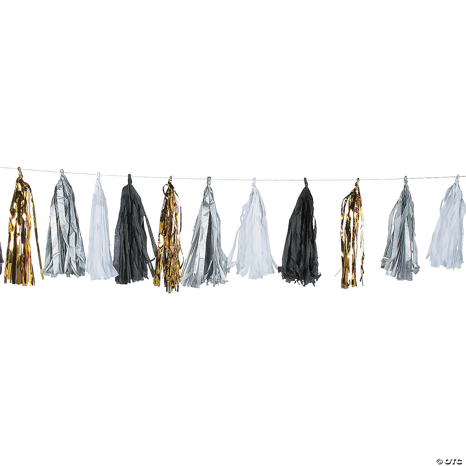 Black & White Tassel Garland 2 Black & White Tassel Garland - Image 2