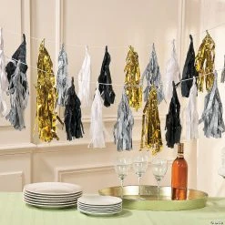 Black & White Tassel Garland 5 Black & White Tassel Garland -Halloween sale2024 black and white tassel garland13668823 a02