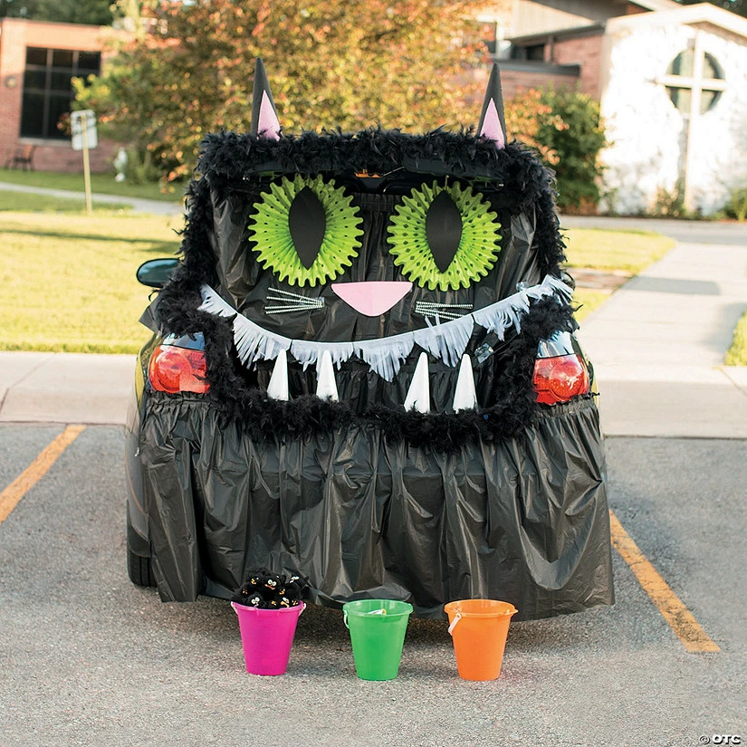 Black Cat Trunk-or-Treat Decorating Kit - 50 Pc. 1 Black Cat Trunk-or-Treat Decorating Kit - 50 Pc.