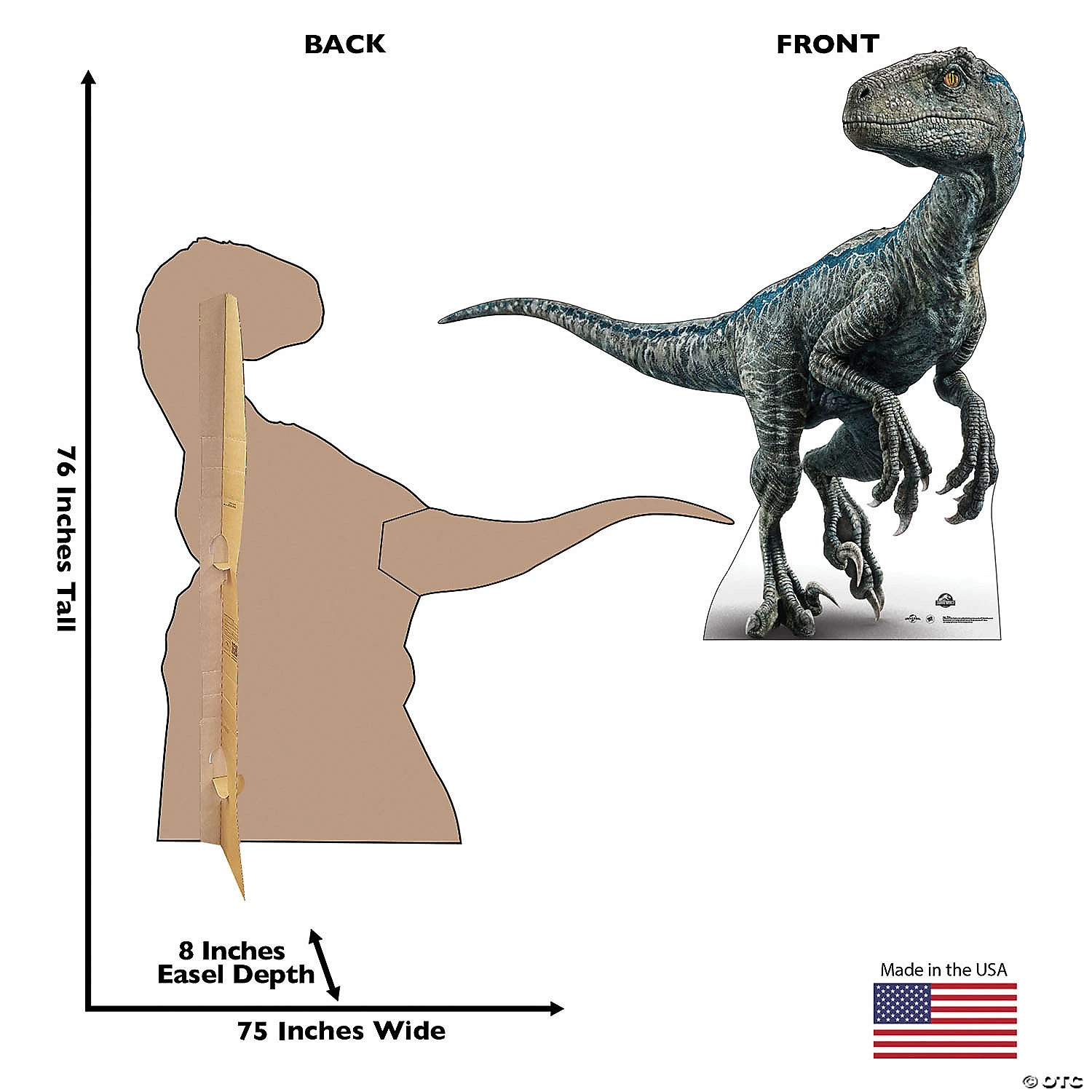 Blue the Velociraptor Jurassic World Stand-Up 3 Blue the Velociraptor Jurassic World Stand-Up - Image 3