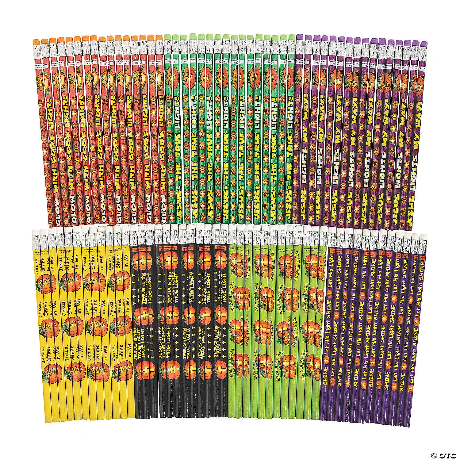 Bulk Christian Pumpkin Pencil Assortment - 96 Pc. 1 Bulk Christian Pumpkin Pencil Assortment - 96 Pc.