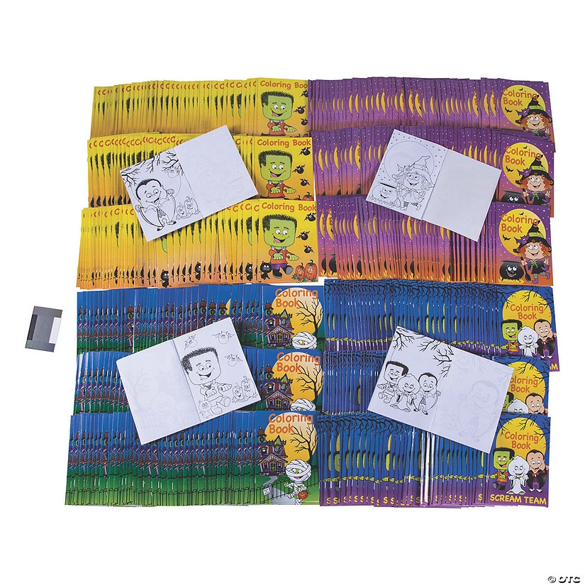 Bulk Halloween Coloring Books - 504 Pc. 1 Bulk Halloween Coloring Books - 504 Pc.