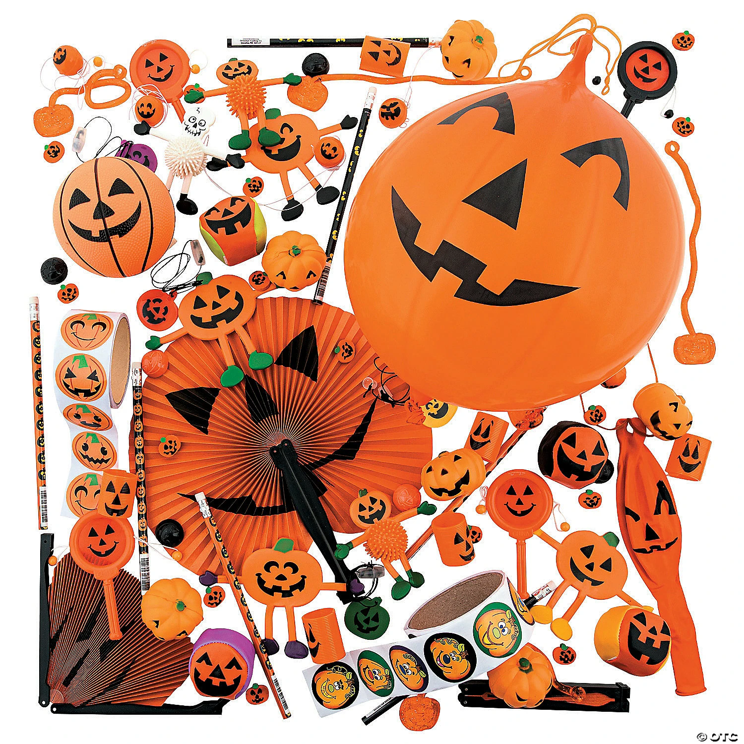 Bulk Jack-O’-Lantern Halloween Assortment - 250 Pc. 1 Bulk Jack-O’-Lantern Halloween Assortment - 250 Pc.