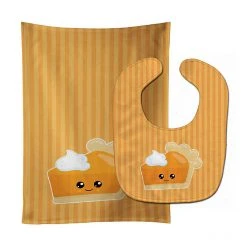 Caroline's Treasures Fall Pumpkin Pie Baby Bib & Burp Cloth, 11 x 18,
