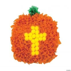 Christian Pumpkin Crinkle Tissue Paper Craft Kit- Makes 12
