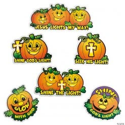 Christian Pumpkin Cutouts - 12 Pc.