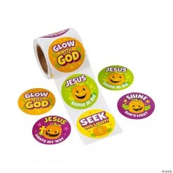 Christian Pumpkin Halloween Sticker Roll - 100 Stickers
