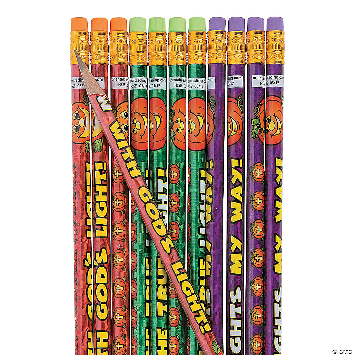 Christian Pumpkin Prism Pencils - 24 Pc. 1 Christian Pumpkin Prism Pencils - 24 Pc.