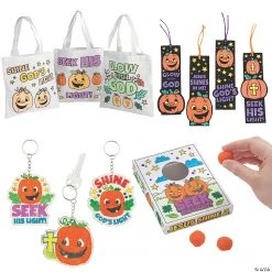 Color Your Own Christian Pumpkin Craft Assortment - Makes 48