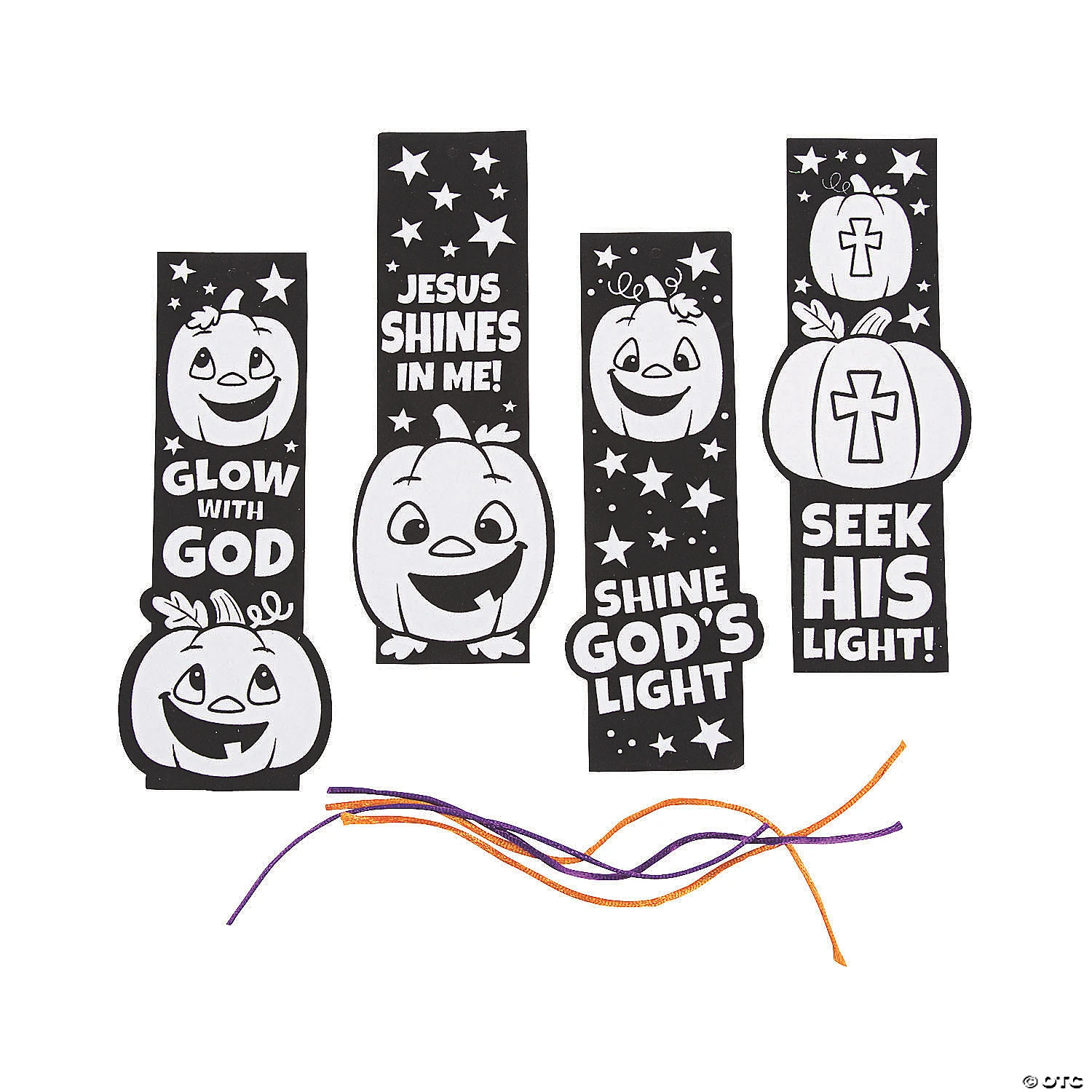 Color Your Own Christian Pumpkin Fuzzy Bookmarks - 12 Pc. 3 Color Your Own Christian Pumpkin Fuzzy Bookmarks - 12 Pc. - Image 3