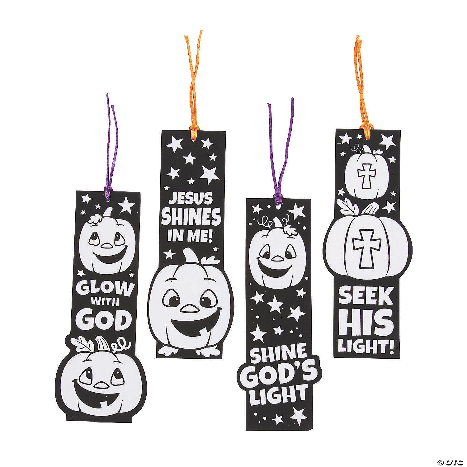 Color Your Own Christian Pumpkin Fuzzy Bookmarks - 12 Pc. 1 Color Your Own Christian Pumpkin Fuzzy Bookmarks - 12 Pc.