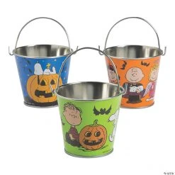 Mini Peanuts® Halloween Favor Pails - 12 Pc.