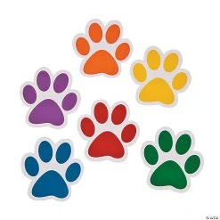 Paw Print Bulletin Board Cutouts - 48 Pc.