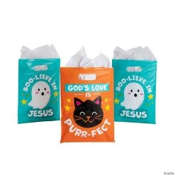 Religious Halloween Character Favor Bags - 50 Pc.