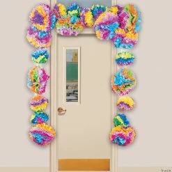 Tissue Paper Flower Fiesta Door Border
