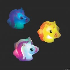 Unicorn Light-Up Rings - 12 Pc.