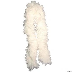 White Turkey Feather Deluxe Boa